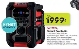 Mekk Einhell Pro Radio tilbud