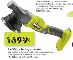 Mekk Ryobi poleringsmaskin tilbud