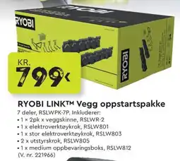 Mekk Ryobi linktm vegg oppstartspakke tilbud