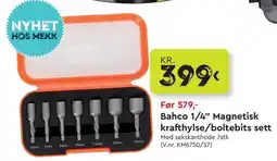 Mekk Bahco 1/4" Magnetisk krafthylse/boltebits sett tilbud