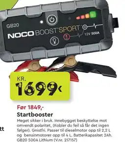 Mekk Noco Boost Sport tilbud