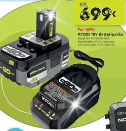 Mekk Ryobi 18V Batteripakke tilbud