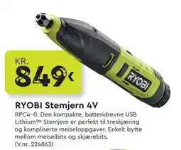 Mekk Ryobi stemjern 4v tilbud