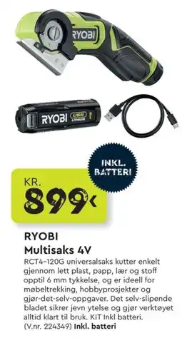 Mekk Ryobi Multisaks 4V tilbud