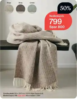 Møbelringen Zunday pledd tilbud