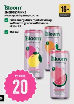 Sport Outlet Bloom energidrikke tilbud