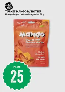 Sport Outlet Raw Nice Tørket Mango M/ Nøtter tilbud