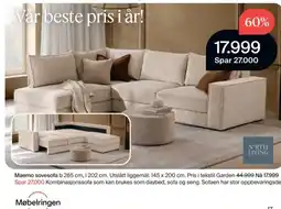 Møbelringen North Living Maemo sovesofa tilbud