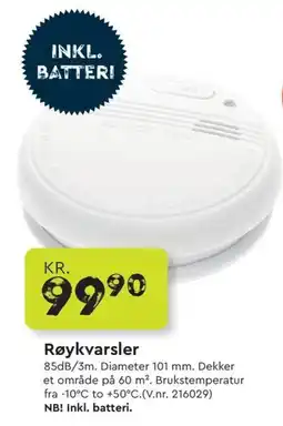 Mekk Røykvarsler tilbud