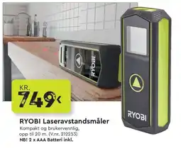 Mekk Ryobi laseravstandsmåler tilbud