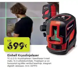 Mekk Einhell Krysslinjelaser tilbud