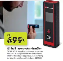 Mekk Einhell laseravstandsmåler TC-LD 40 R tilbud