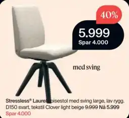 Møbelringen Stressless Laurell pise stol med sving large, lav rygg tilbud