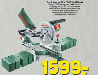 Megaflis Bosch Kappsag PCM 800 S Med Uttrekk tilbud