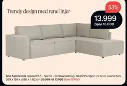 Møbelringen Alva hjørnesofa tilbud