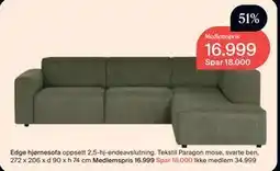 Møbelringen Edge hjørnesofa tilbud