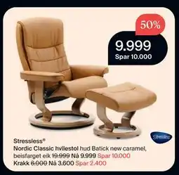 Møbelringen Stressless Nordic Classic hvilestol tilbud
