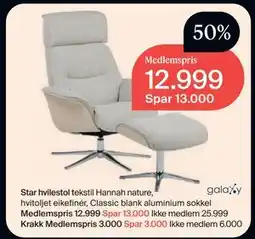 Møbelringen Star hvilestol tilbud
