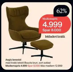 Møbelringen Aegis lenestol tilbud