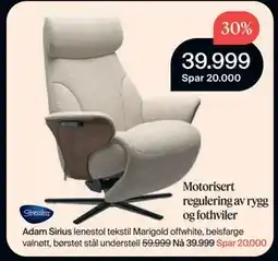 Møbelringen Adam Sirius lenestol tilbud