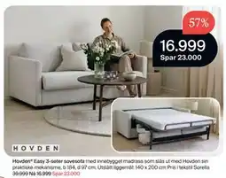 Møbelringen Hovden Easy 3-seter sovesofa tilbud