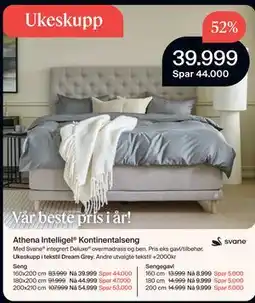 Møbelringen Athena Intelligel Kontinentalseng tilbud