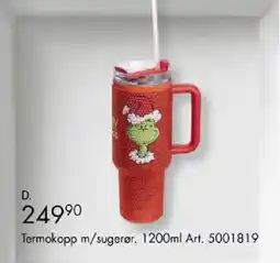 Sparkjøp Termokopp m/sugerør tilbud