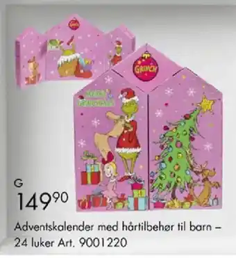 Adventskalender med hårtilbehør til barn