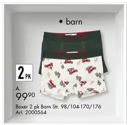 Sparkjøp Boxer 2 pk Barn tilbud