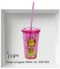 Sparkjøp Kopp m/sugerør tilbud