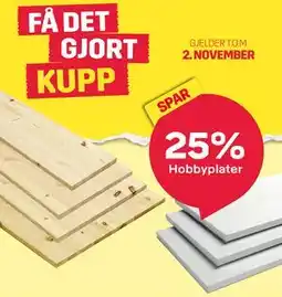 Byggmax Hobbyplater tilbud