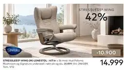 Skeidar STRESSLESS WING (M) LENESTOL tilbud