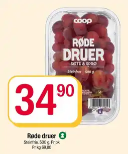 Coop Extra Coop røde druer tilbud