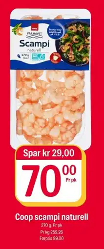 Coop Extra Coop scampi naturell tilbud