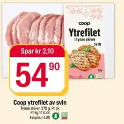 Coop Extra Coop ytrefilet av svin tilbud