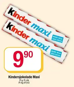 Coop Extra Kindersjokolade Maxi tilbud
