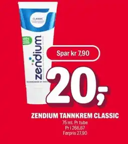 Coop Extra Zendium tannkrem classic tilbud