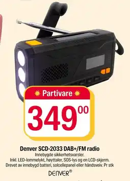 Coop Extra Denver SCD-2033 DAB+/FM radio tilbud