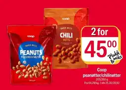 Coop Extra Coop peanøtter/chilinøtter tilbud