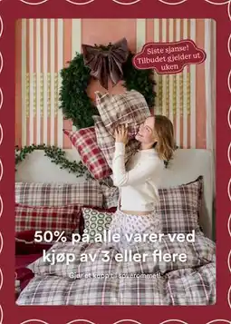 Kid Interiør 50% på alle varer ved kjøp av 3 eller flere tilbud