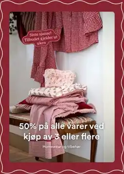 Kid Interiør Homewear og tilbehør tilbud