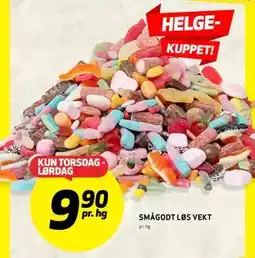 Bunnpris SMÅGODT LØS VEKT tilbud