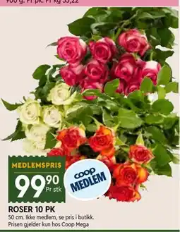 Coop Mega ROSER 10 PK, Medlemspris tilbud