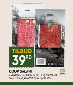 Coop Mega COOP SALAMI tilbud