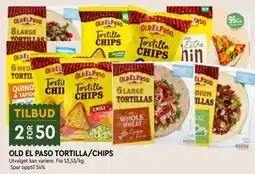 Coop Mega OLD EL PASO TORTILLA/CHIPS tilbud