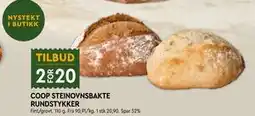 Coop Mega COOP STEINOVNSBAKTE RUNDSTYKKER tilbud