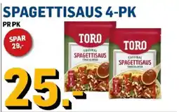 Price Lagerbutikk Toro Spagettisaus tilbud