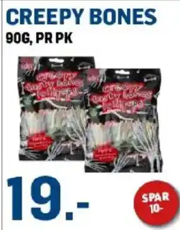 Price Lagerbutikk Creepy Bones lollipop tilbud