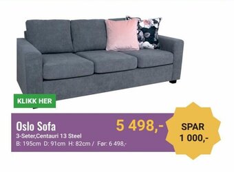 A-Møbler Oslo sofa tilbud