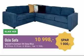 A-Møbler Oslo sofa tilbud